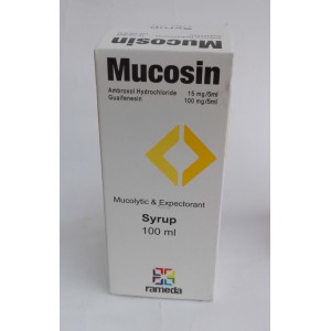 Mucosin ( ambroxol hydrochoride + guaifenesin ) syrup 100 ml 